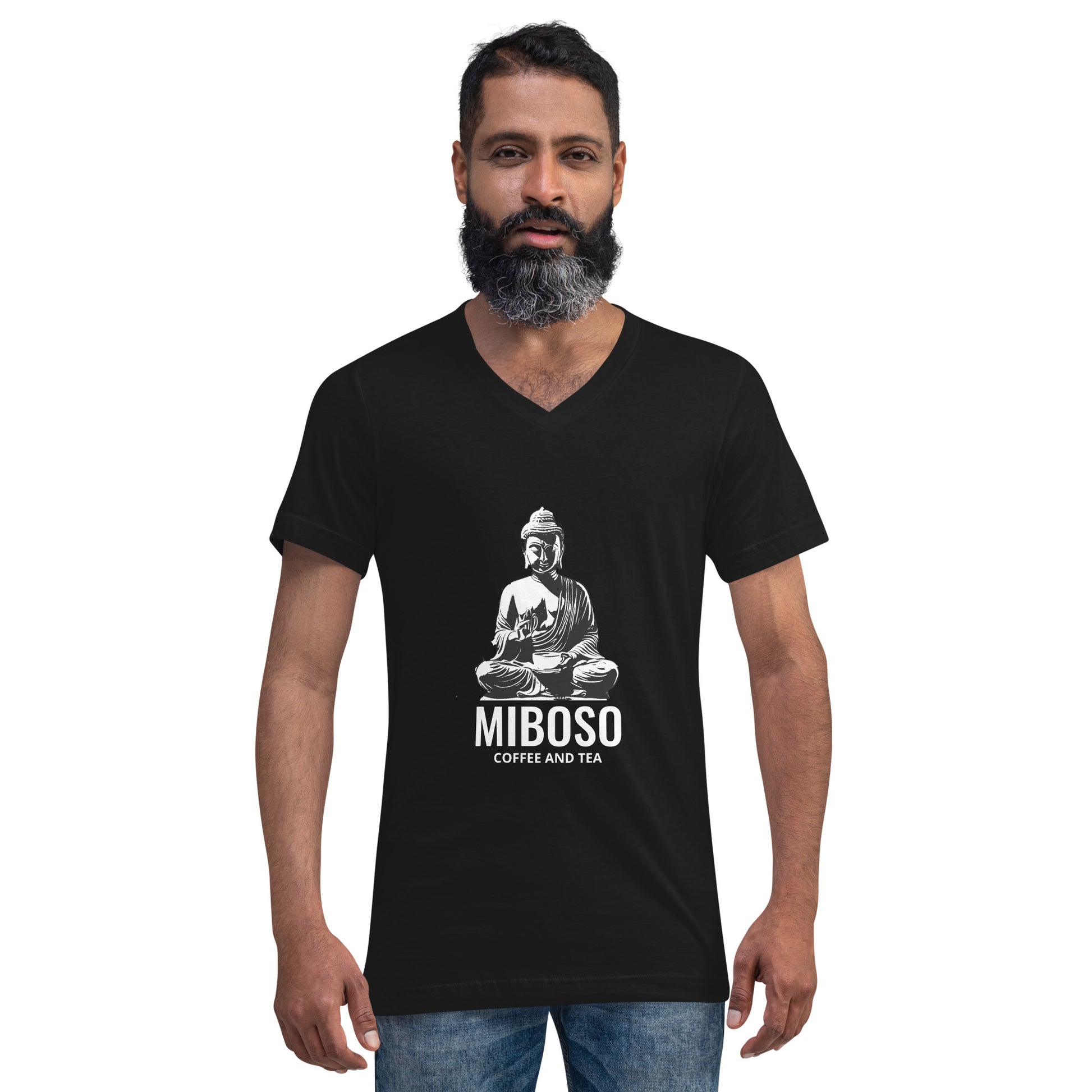 "MIBOSO Coffee and Tea" Unisex Short Sleeve V-Neck T-Shirt - DUO Modern