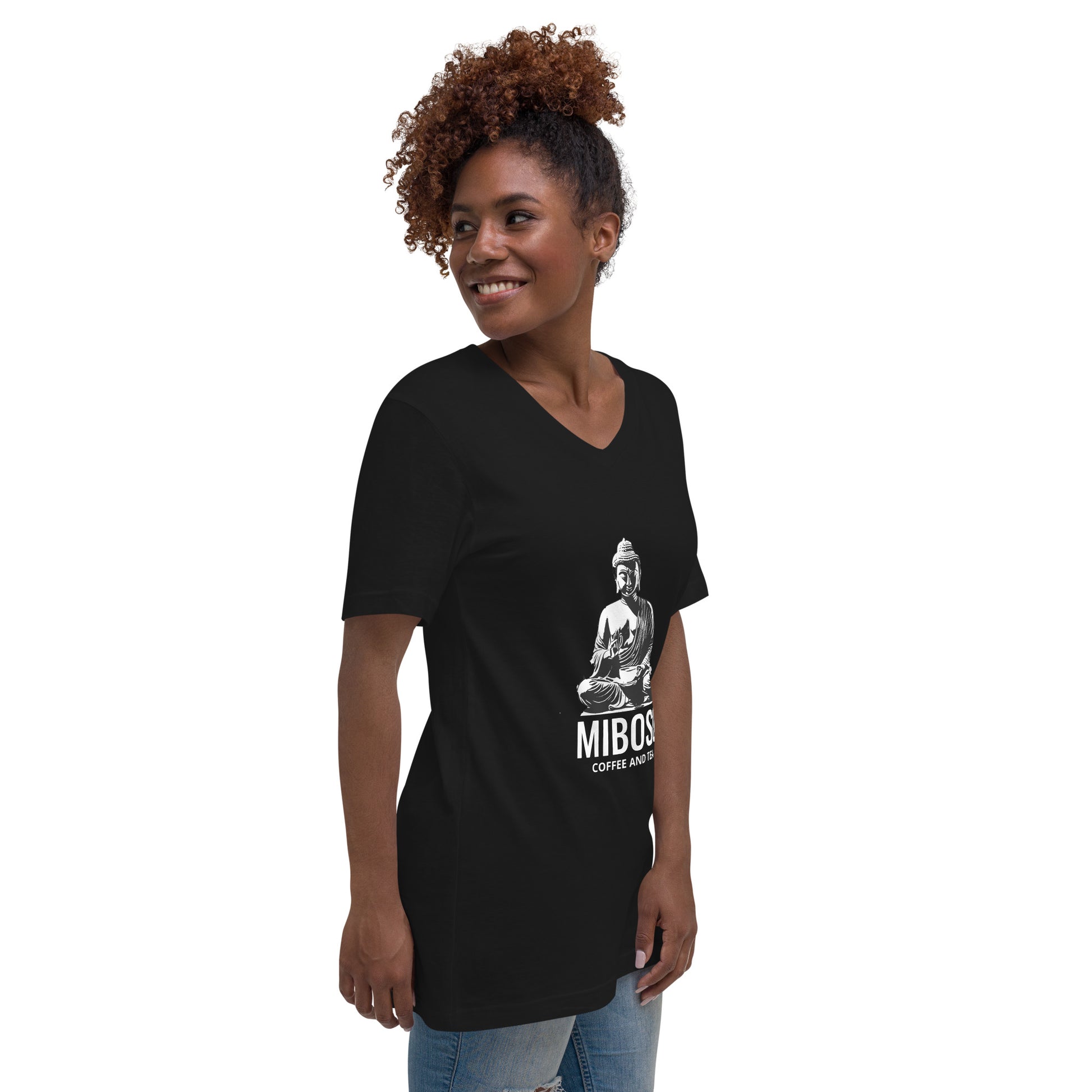 "MIBOSO Coffee and Tea" Unisex Short Sleeve V-Neck T-Shirt - DUO Modern