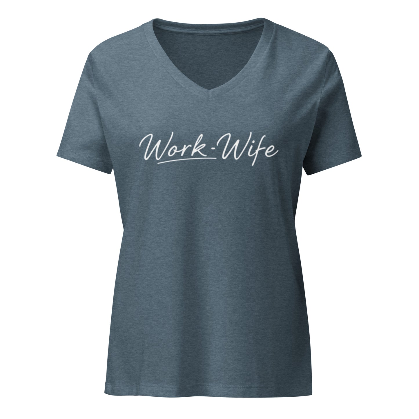 Work Wife Women’s Relaxed V-neck T-shirt - DUO Modern