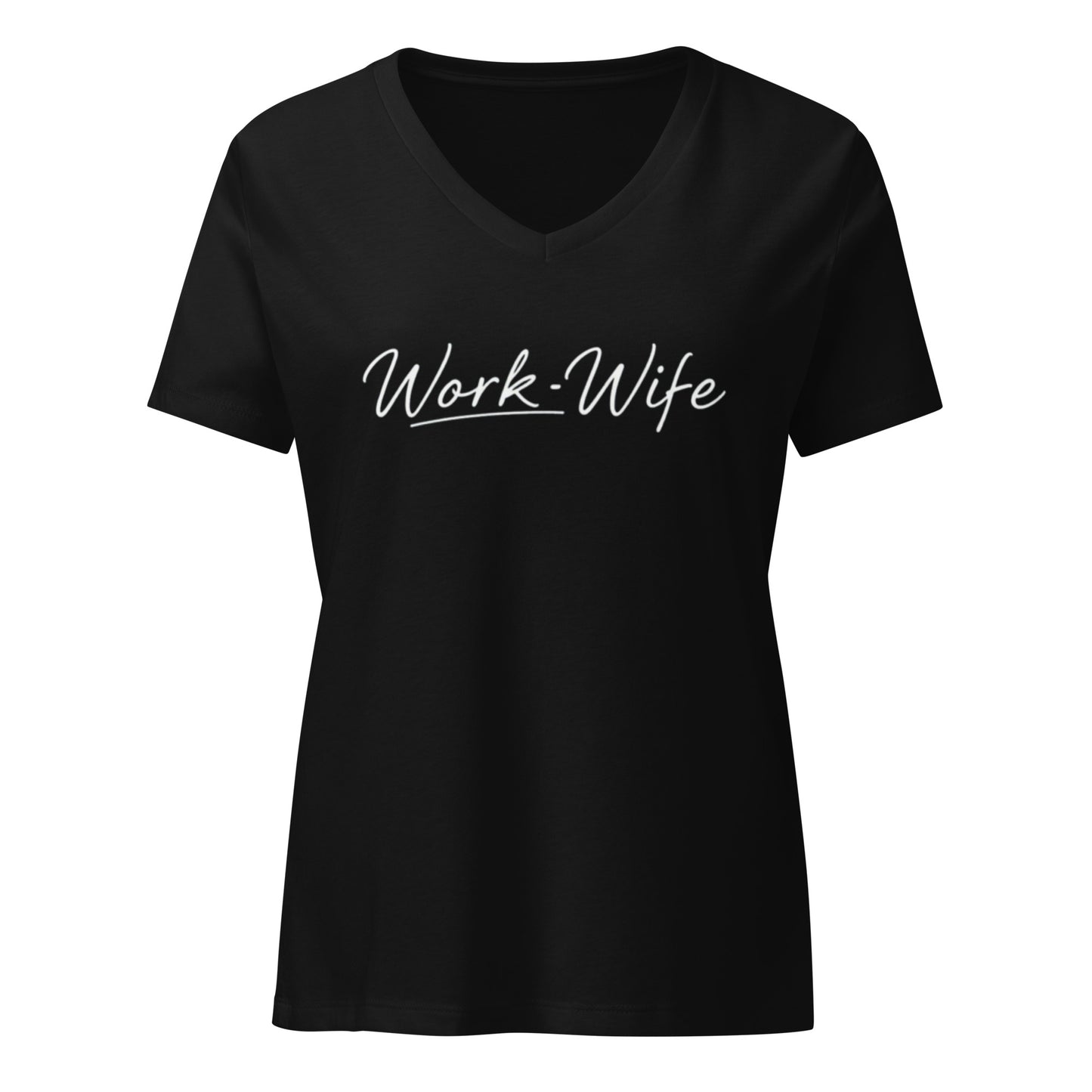 Work Wife Women’s Relaxed V-neck T-shirt - DUO Modern