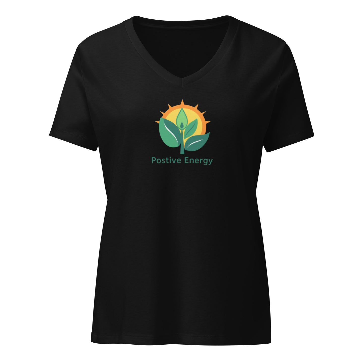 Positive Energy Women’s Relaxed V-neck T-shirt - DUO Modern