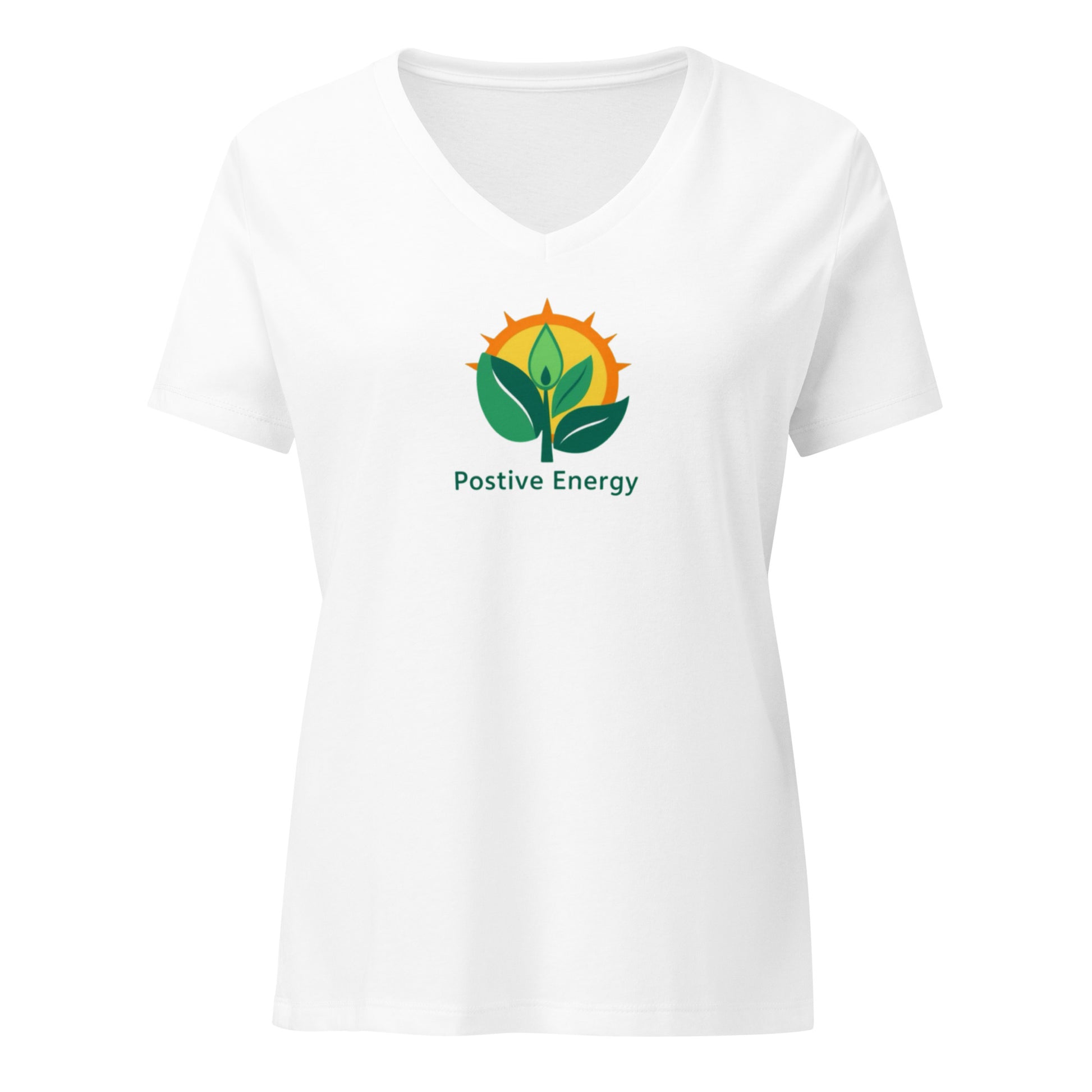 Positive Energy Women’s Relaxed V-neck T-shirt - DUO Modern